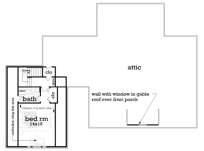 Upper level floor plan